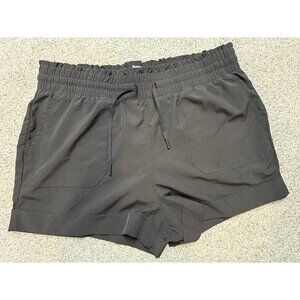 90 Degree By Reflex Womens Black Elastic Waist Shorts W/ Drawstring Adjustable F